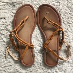 Tan Strappy Sandals